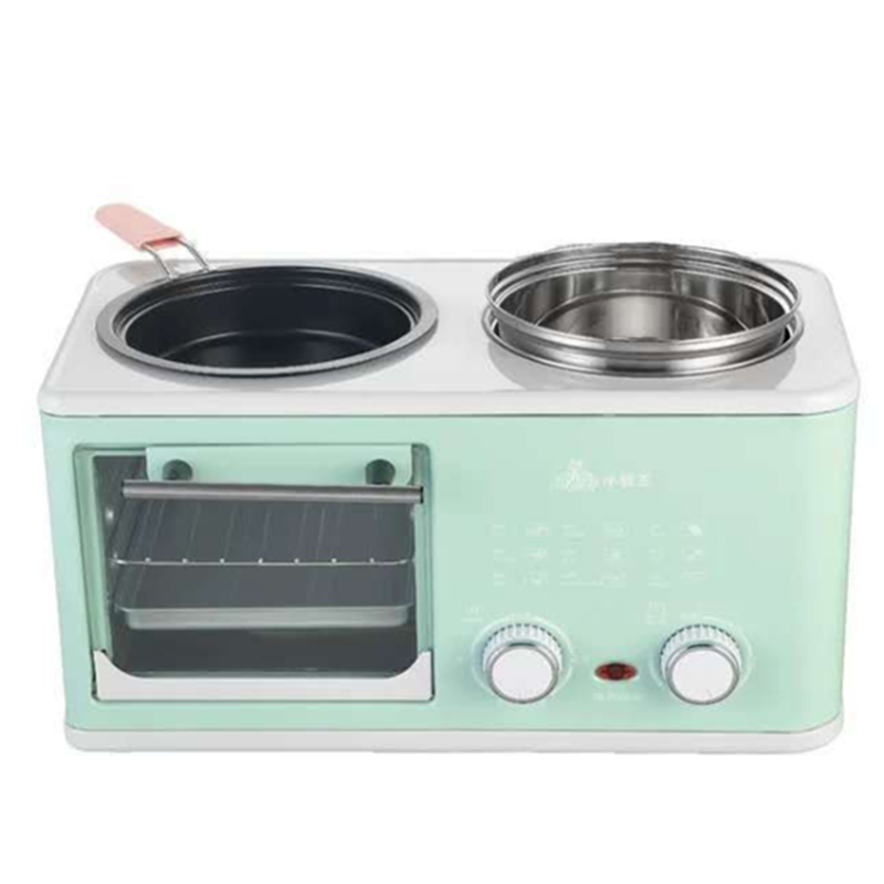 家庭用電気 4 で 1 朝食マシンミニパントースターベーキングオーブンオムレツフライパン鍋ボイラー食品蒸し器