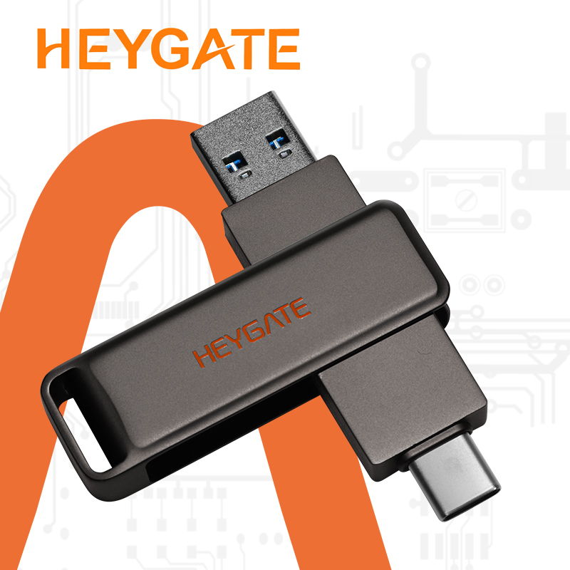HEYGATE USB 3.2 Type-C デュアルインターフェース OTG Uディスク 150MB/s 高速転送フラッシュドライブ メモリースティック Androidスマートフォン/ノートパソコン用