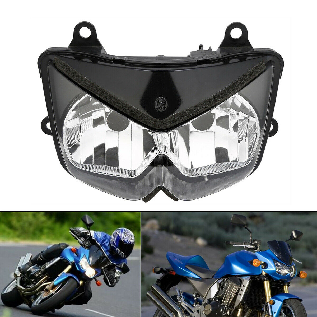 オートバイクリアフロントヘッドライトヘッドランプアセンブリカワサキ Z1000 2003-2006 Z750 2004-2006 2005