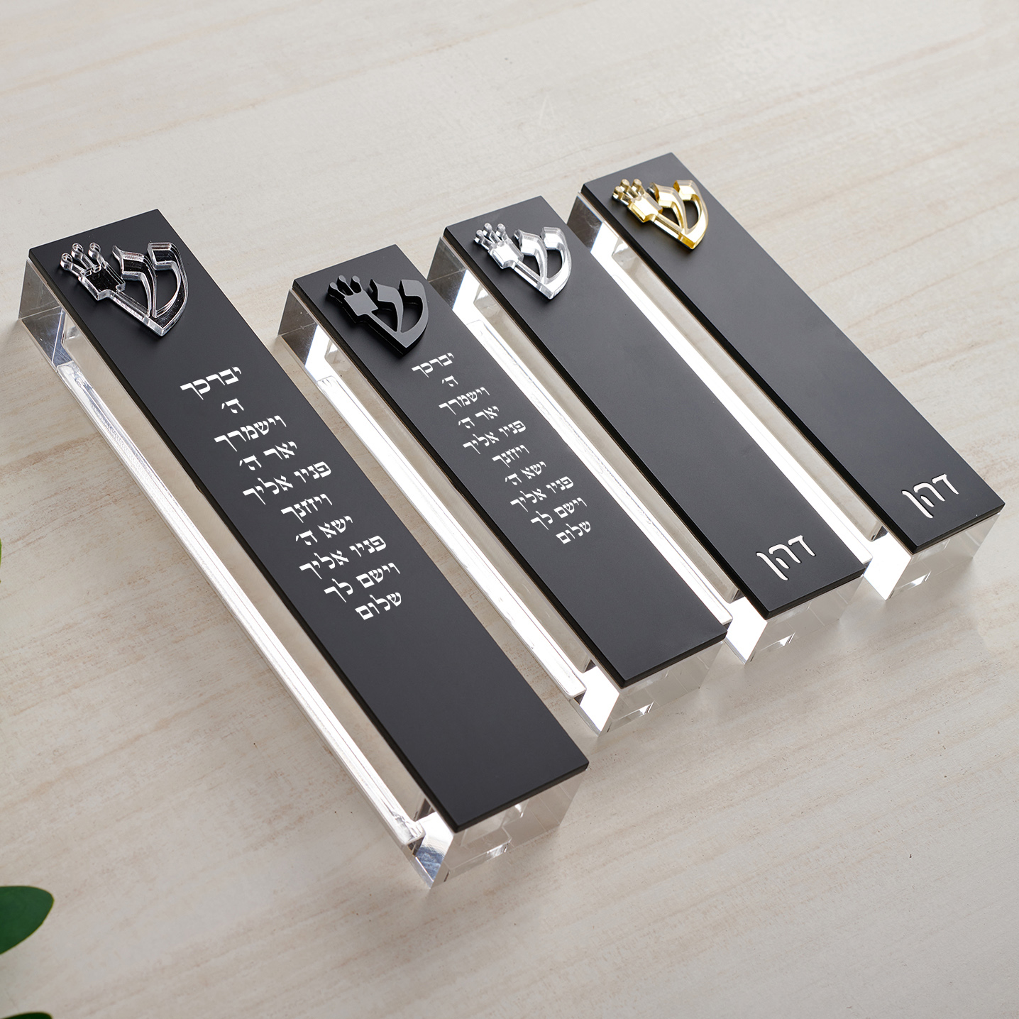 カスタム現代 Mezuzah ケースアクリル 3D カット Mezuzah パーソナライズユダヤギフト新しいベビーギフト新しいホームギフトユダヤ人の家の祝福