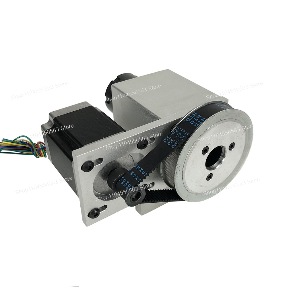 4 軸回転軸 ER32 コレット A 軸ハーモニックドライブ中心高さ 65 ミリメートル NEMA 23 彫刻機木工ツール