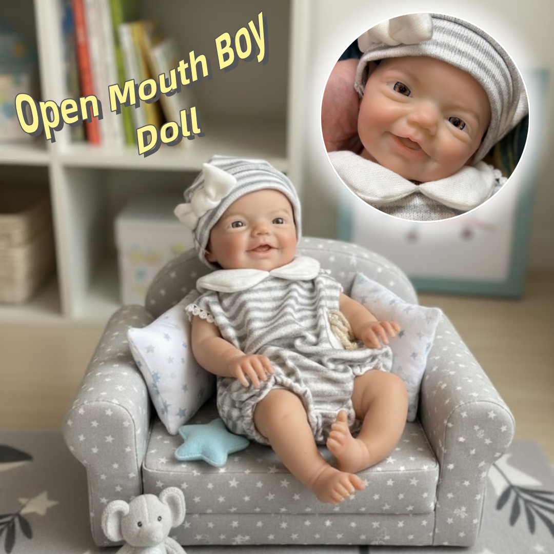 2 セット服/13 インチ開口チャーリーベベリボーンデシリコーン少年人形手作りペイントスキンソフトリボーン少年人形