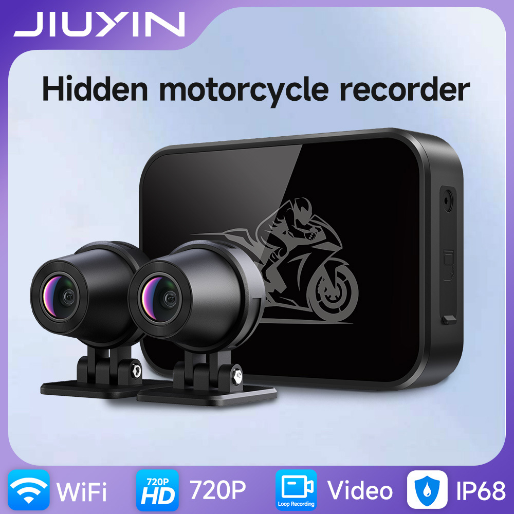 JIUYIN デュアルオートバイ DVR 720P アクションカメラレコーダーフロント