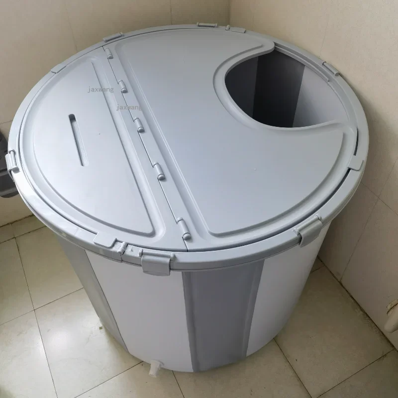 モダンなレンタルルームプラスチック浴槽ホテル全身怠惰なスパシャワーバレルクリエイティブホームステイ折りたたみ式バスバケツH