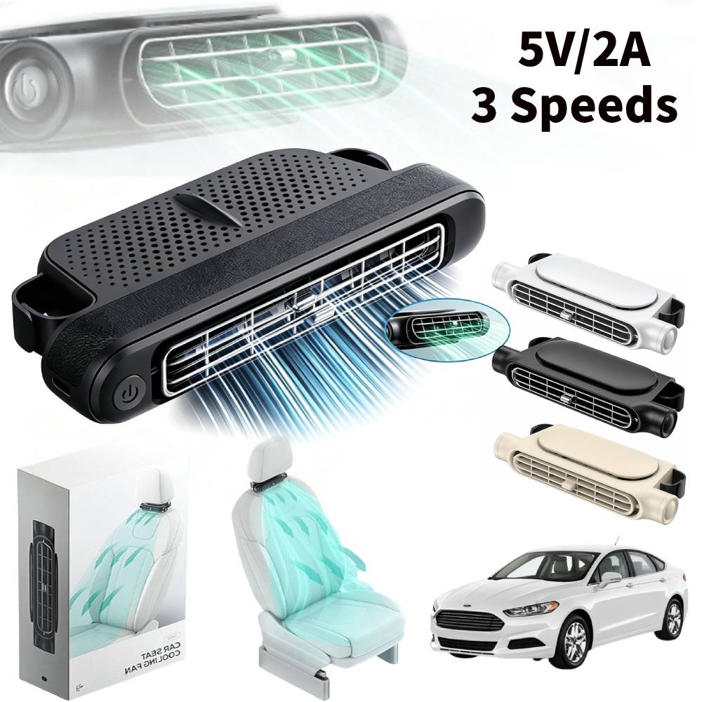 USB 車用冷却ファン 後部座席用 3 スピード ポータブルカーシートヘッドレストファン 電動カーシートファン 軽自動車 RV セダン トラック用