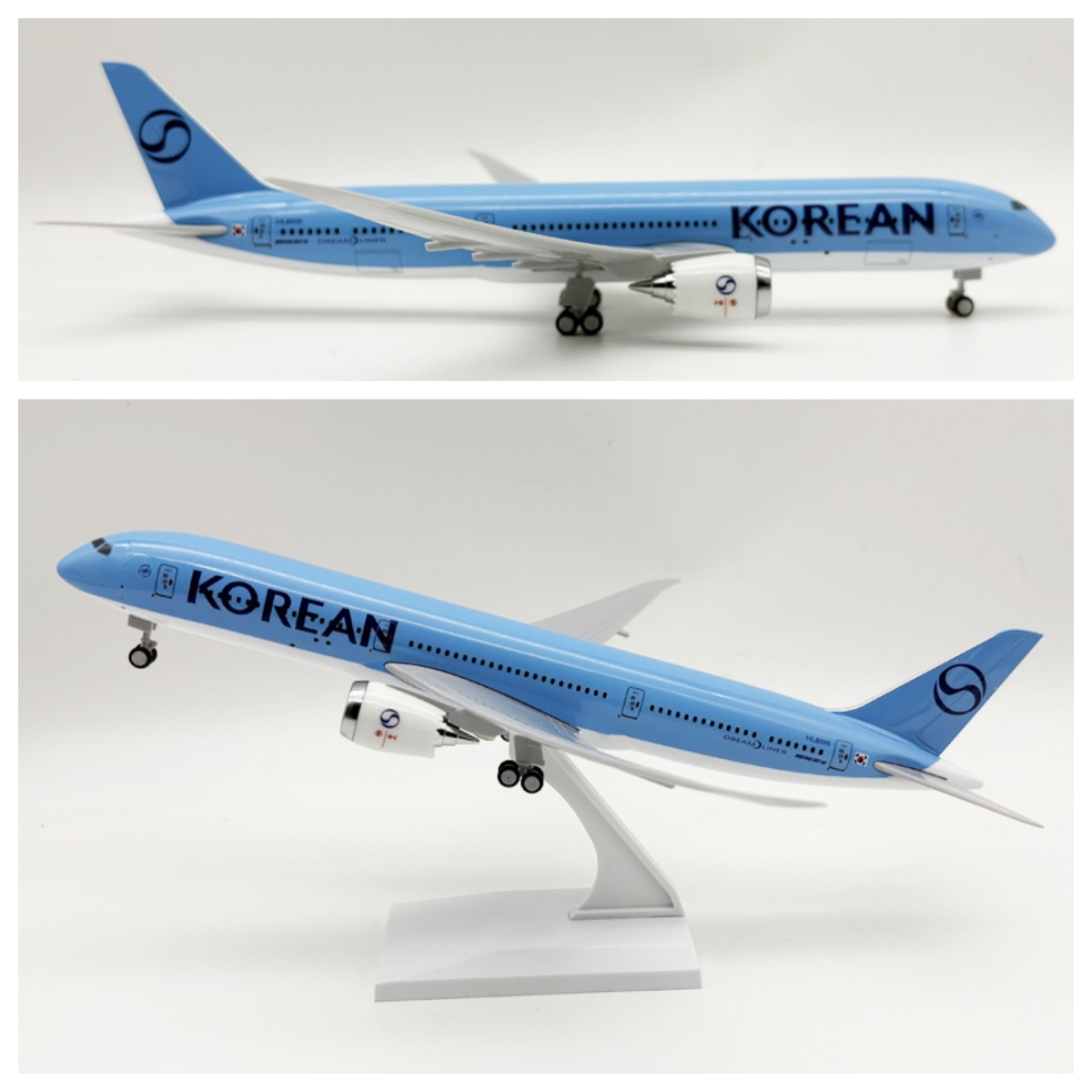 30 センチメートル B787 大韓航空飛行機モデル樹脂レプリカミニチュア飛行機モデル子供のおもちゃ着陸装置車輪のおもちゃ男の子のギフト