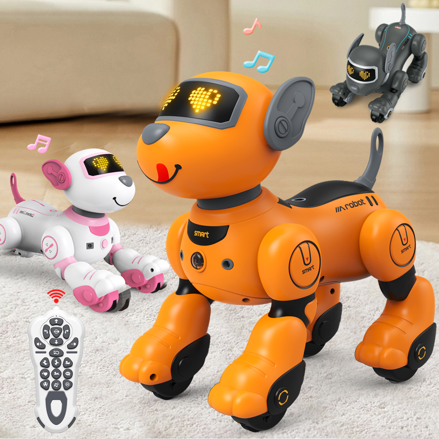 子供のおもちゃのリモコンインテリジェントロボット犬 DIY プログラミング音声インタラクティブ電子ペットの犬ロボットモデルギフト