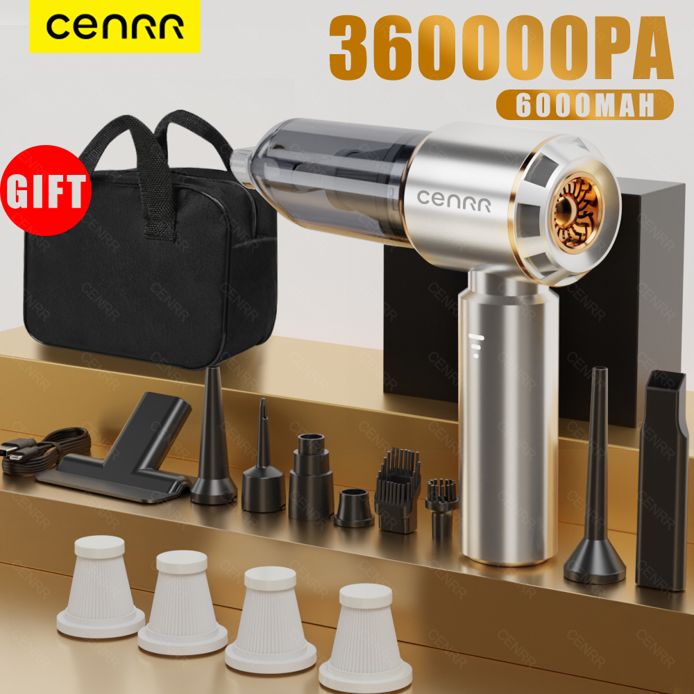CENRR 360000PA ミニ車掃除機ハンドヘルドポータブルコードレスワイヤレスカークリーナー強力な掃除機家電