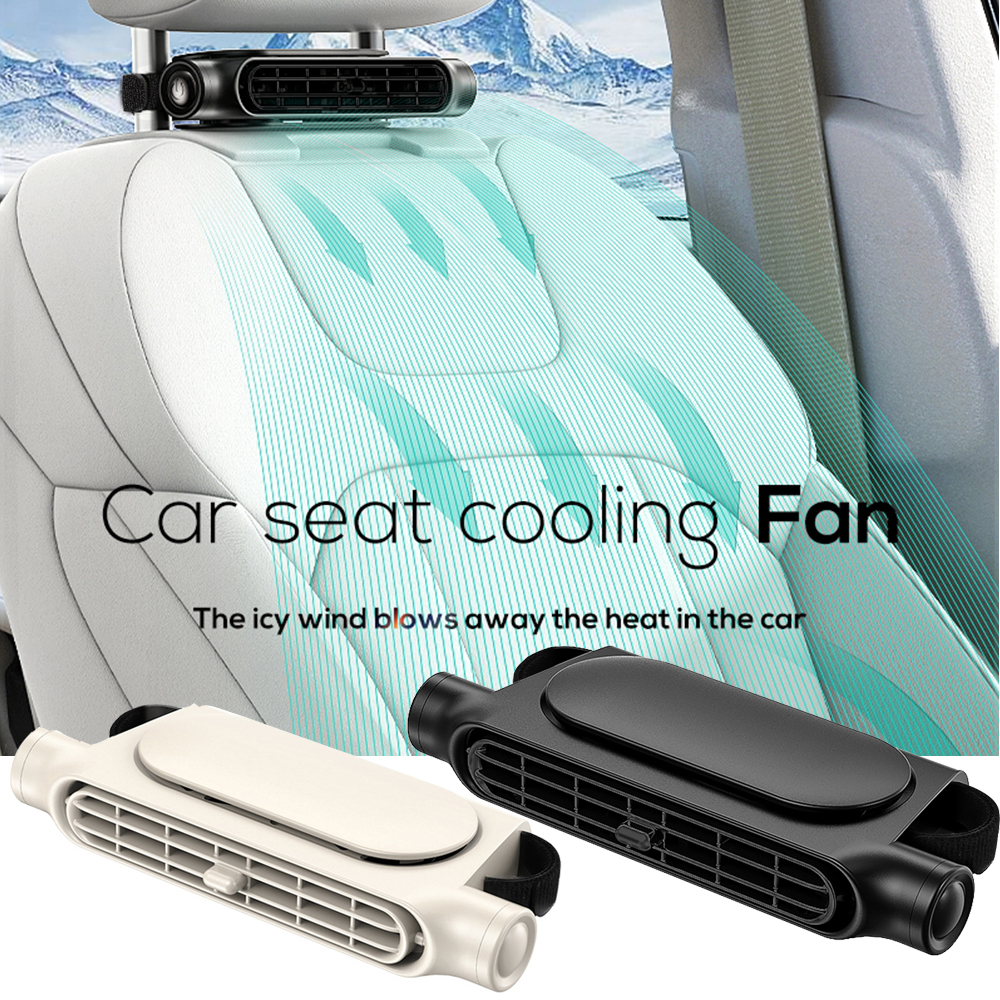 カーシートファンフロントリアシート用 3 速度調整可能な USB 電源ヘッドレスト冷却空気ファンストラップ車のインテリアファン車 RV