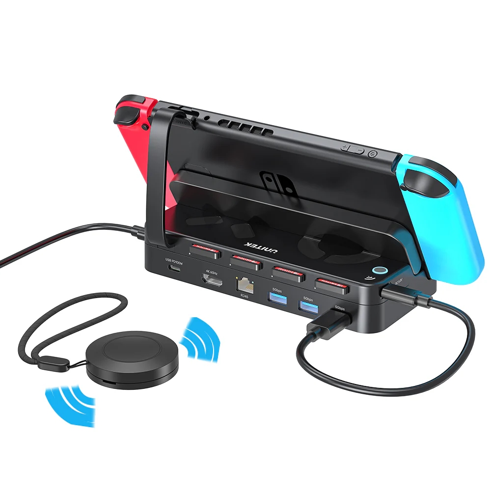 G1002G スイッチドッキングステーション 4K HDMI ギガビットイーサネット USB ハブ PD100W 充電 4-in-1 ゲームカードリーダー Nintendo Switch 用