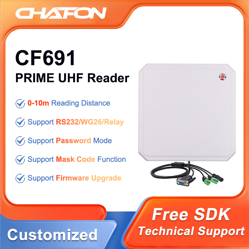 CHAFON CF691 10M UHF RFID プライムリーダー RS232 WG26 リレー車両管理用無料 SDK