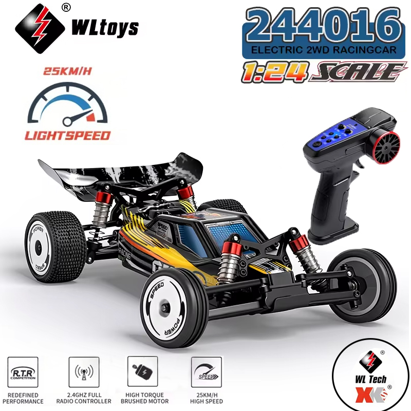 新しい WLtoys 244016 RC カー 1:24 電気レーシング高速 RC 全地形ドリフトカーモデル 25 km/h のおもちゃ子供と大人のギフト