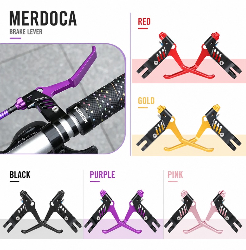 MEROCA v ブレーキレバーブロンプトン用 DAHON FNHON 22.2 ミリメートルハンドルバーアルミ合金 bmx ブレーキレバーワイヤープル軽量ブレーキレバー