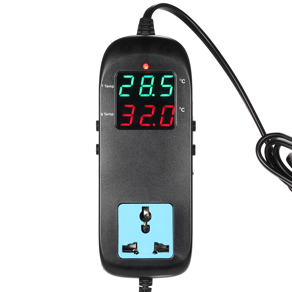 電子サーモスタット LED デジタル表示飼育温度コントローラー熱電対サーモスタットソケット AC 90V～250V