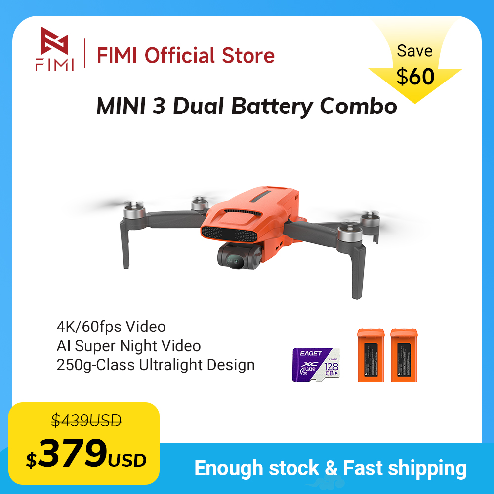 FIMI MINI 3 新しいドローン 4K 60fps 9km 範囲 3 軸ジンバル 249 グラム超軽量 AI スーパーナイトビデオデザインスマート追跡ミニプロドローン