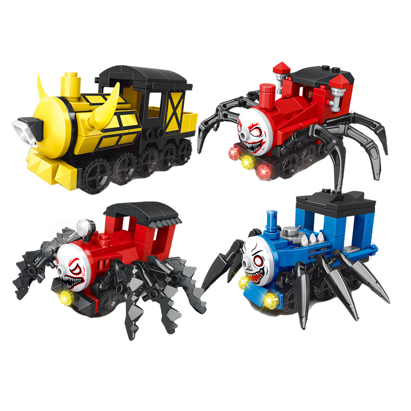Choo-Choo チャールズホラーゲームビルディングブロック悪魔のスパイダートレイン動物モンスターフィギュアレンガクリスマスハロウィンおもちゃギフト