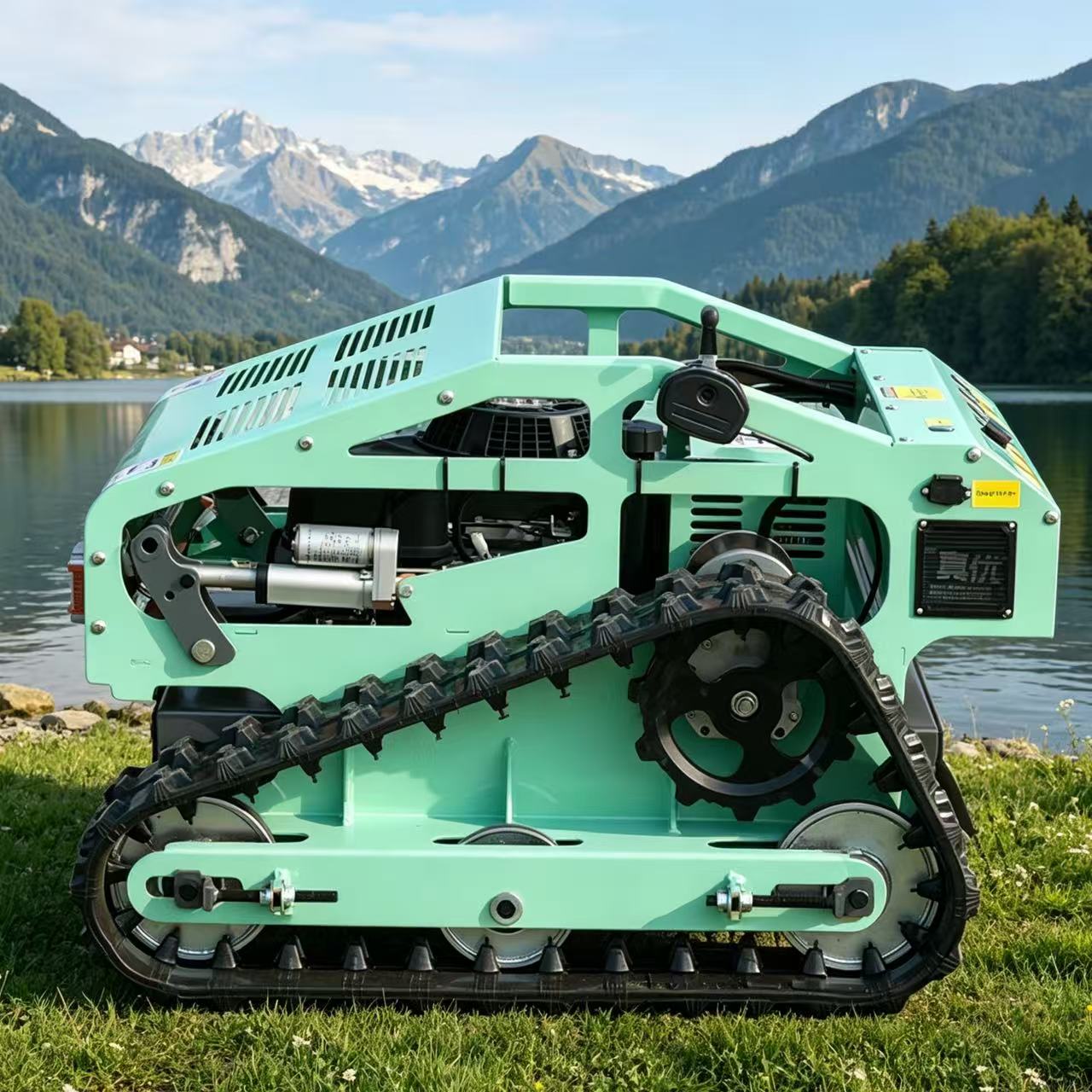 リモートコントロール芝刈り機クローラー RC 草カッター、斜面丘および農場タンク追跡芝刈り機 EPA CE 承認