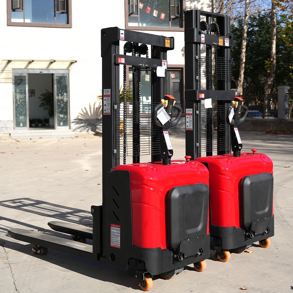 カスタマイズされたリフティングスタッカー全電動スタッカー 5 メートル 5.5 メートル 1.5 トン 1 トン電動セルフローディング電動スタッカーカスタマイズ