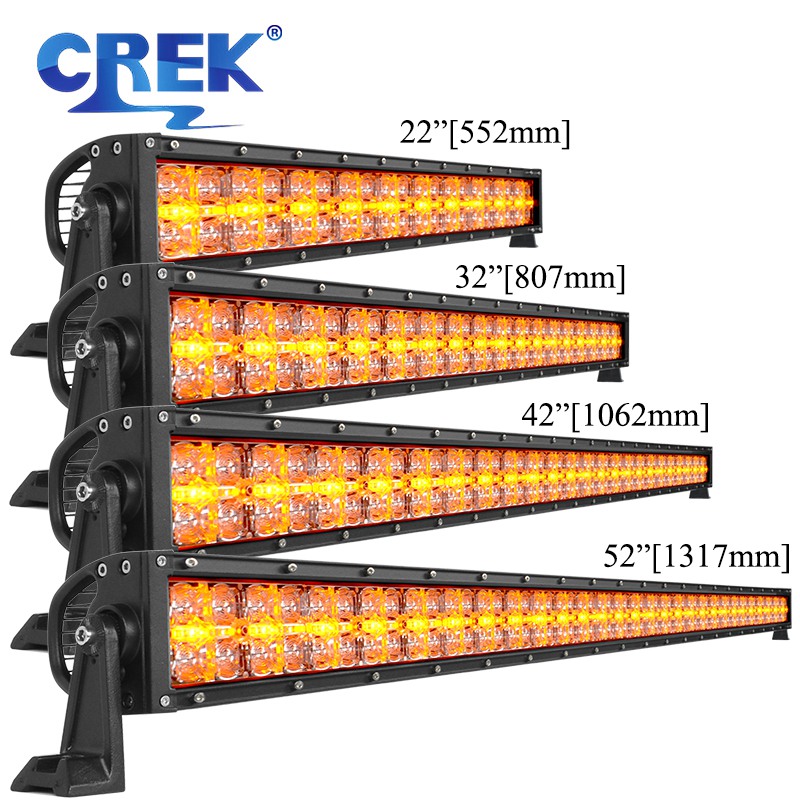 7D アンバー DRL ライトバー 12V 24V 高強力トラック屋根 LED ワークライトバーフォグランプ 4x4 ジープオフロード SUV ボートピックアップ ATV 用