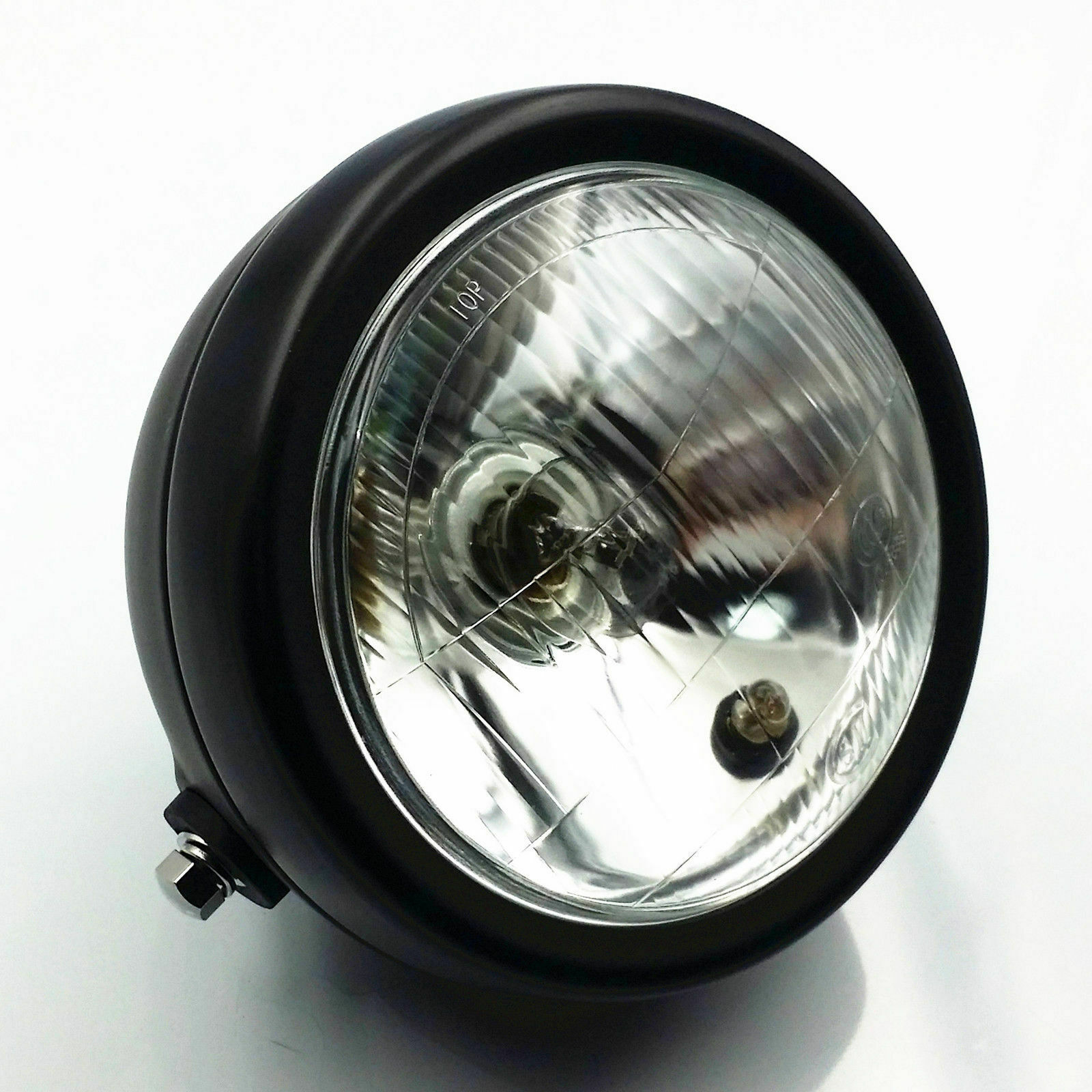 ユニバーサル 12V 35 ワットオートバイラウンドヘッドライトハロゲン電球ヘッドランプ照明インジケータオートバイライトアセンブリ