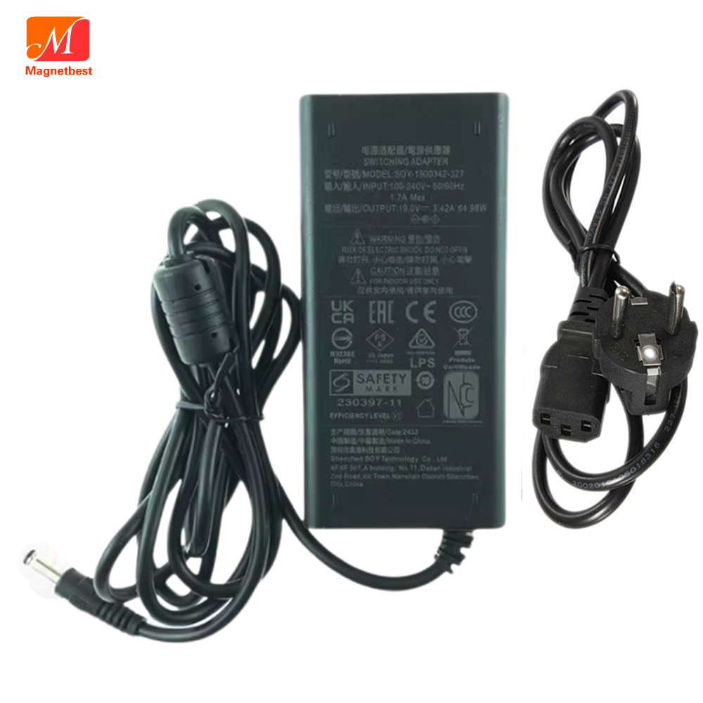 オリジナル SOY 19V 3.42A 65 ワットアダプタ充電器ディスプレイ SOY-1900342-327 電源ケーブル 5.5*2.1 ミリメートル