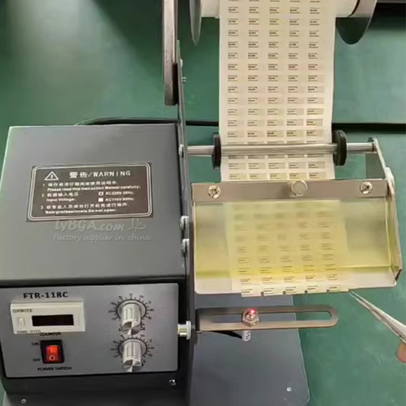 繊維誘導ステッカーラベル剥離ディスペンスマシン FTR-118C 120-320 ミリメートルカウント機能ラベリングピール光電