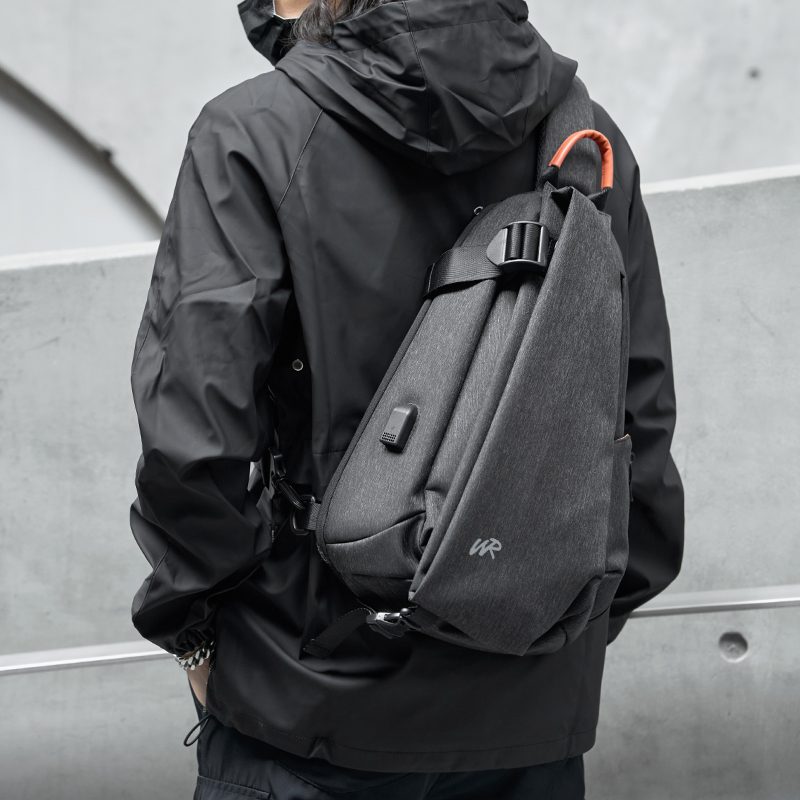 盗難防止クロスボディスリングバッグ メンズ レディース 小型バックパック ワンショルダーバッグ チェストバッグ スリングバックパック ハイキング サイクリング 旅行用