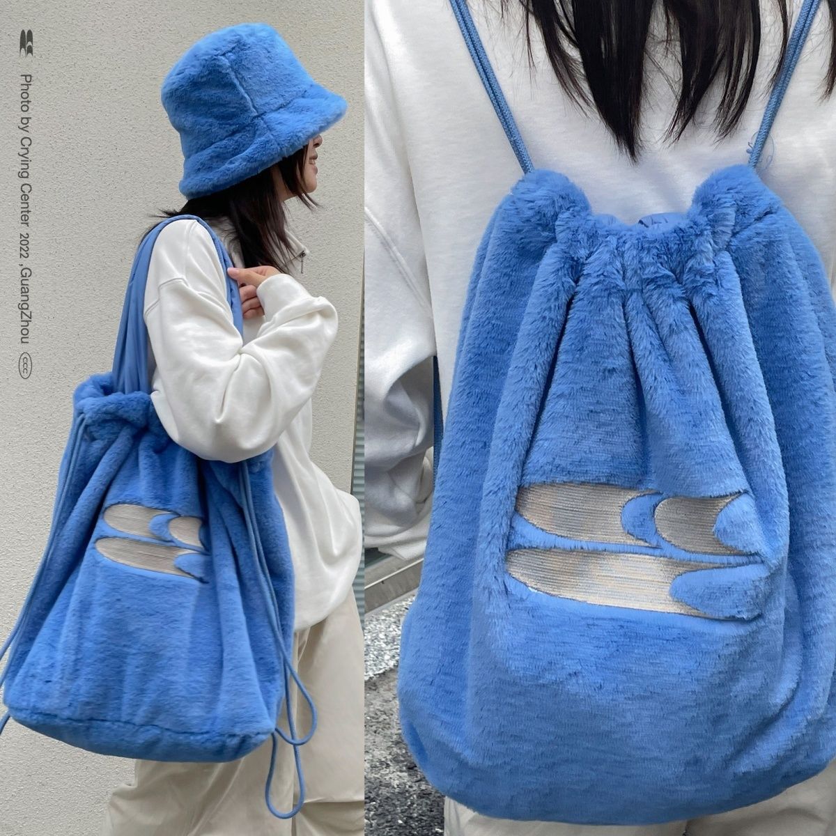 ファッション Y2k ストリート脇の下ショルダーバッグ韓国大容量巾着トートバッグカジュアルすべて一致ぬいぐるみバックパック Mochila