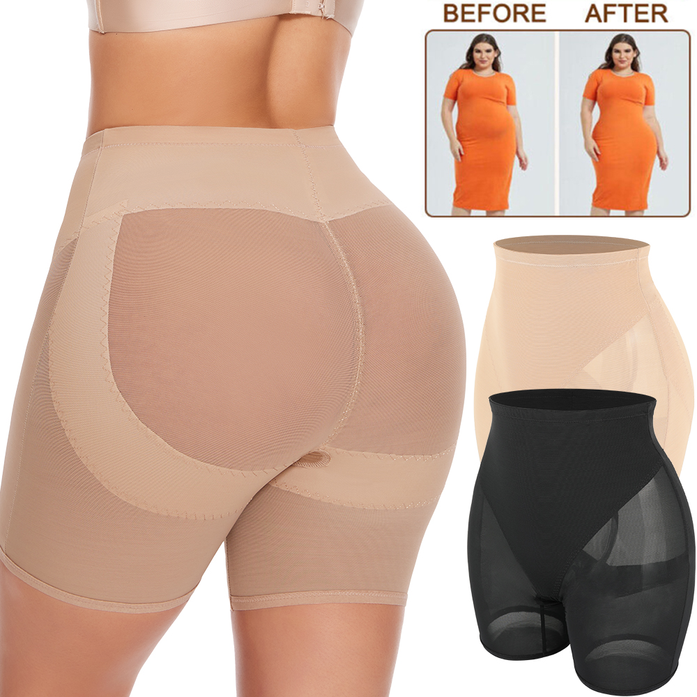 セクシーなバットリフティング整形ショーツ女性ハイウエストメッシュ通気性整形パンティーシェイプウェア太もも痩身スムーズなボディ服