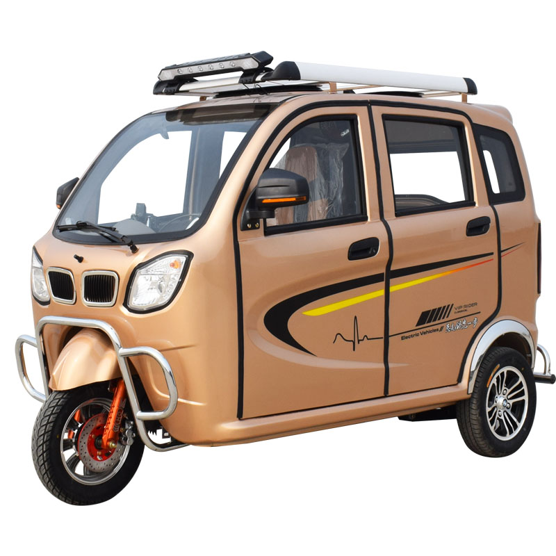 新しいスタイルの完全に密閉された乗用モーター三輪車三輪ガソリンタクシー密閉ボディ付きオートバイ