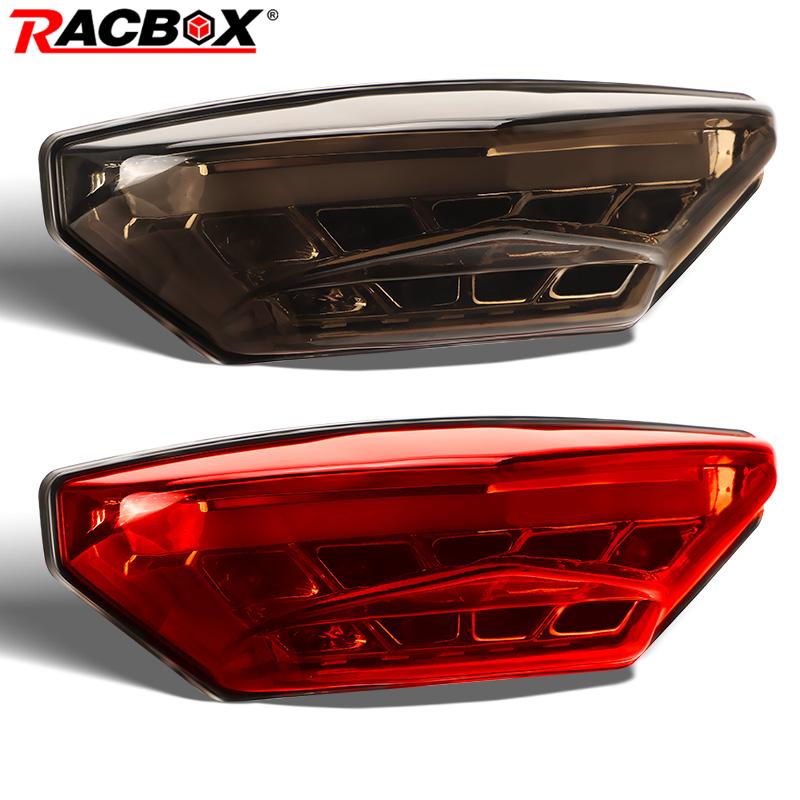 LED テールライトオートバイリアブレーキストップライトナンバープレートランプ付きデイタイムランニングライト 12V DRL カフェレーサーボバー ATV