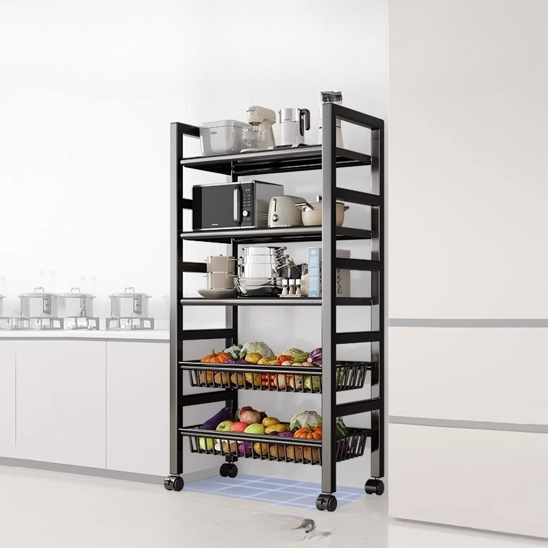 多機能キッチントロリー電子レンジ収納ラックローリングオーガナイザーカートポータブルホイール Muebles De Cocina 家具