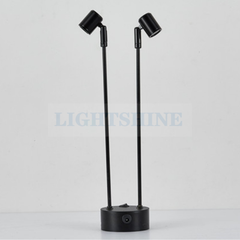 Led ジュエリーカウンターライト両端スポットライト充電式ガラスショーケースライトバーランプ 2X1W 2X3W