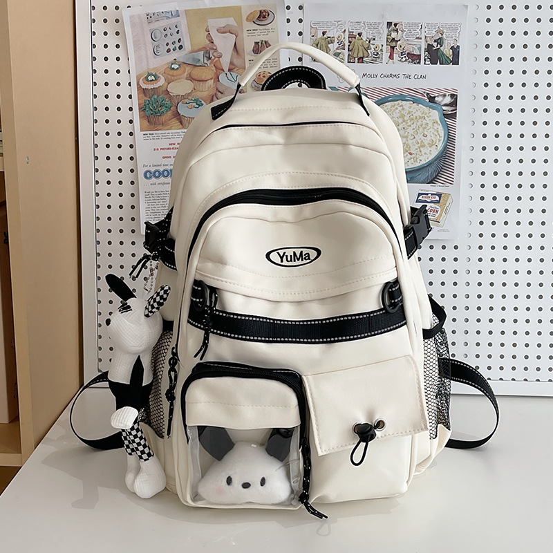 新しいファッションガールズカジュアルItaバッグ人形バッグ大容量高品質スクールバッグ作業服キャンパスバックパック旅行バックパック