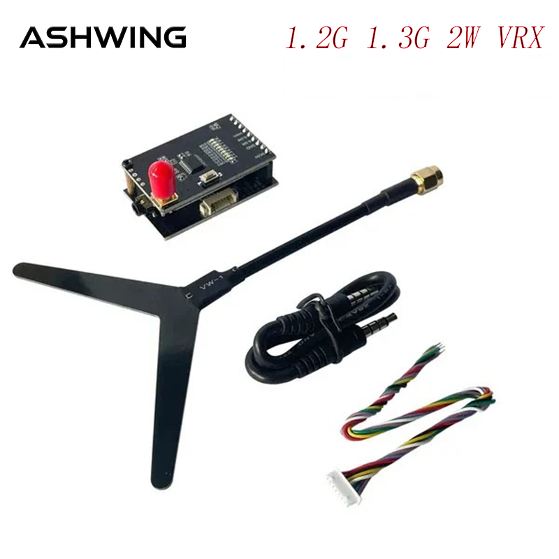 ASHWING 1.2G 1.3G FPV VRX 9 チャンネル FPV ビデオ レシーバー AV 出力付き RC ドローン ゴーグル モニター FPV ゴーグル用