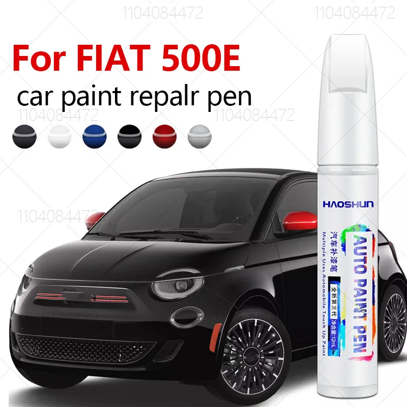 フィアット 500E 2013-2025 312 B6 ペイント修理ペンタッチアップスクラッチリムーバー DIY 自動車アクセサリー黒、白、緑、金、青、赤