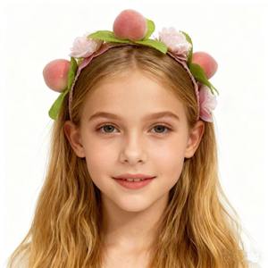 Cute Apple and Peach Blossom Headbands for Kids: Travel, Photography, Costumes, Party, and Performance Props—Wholesale