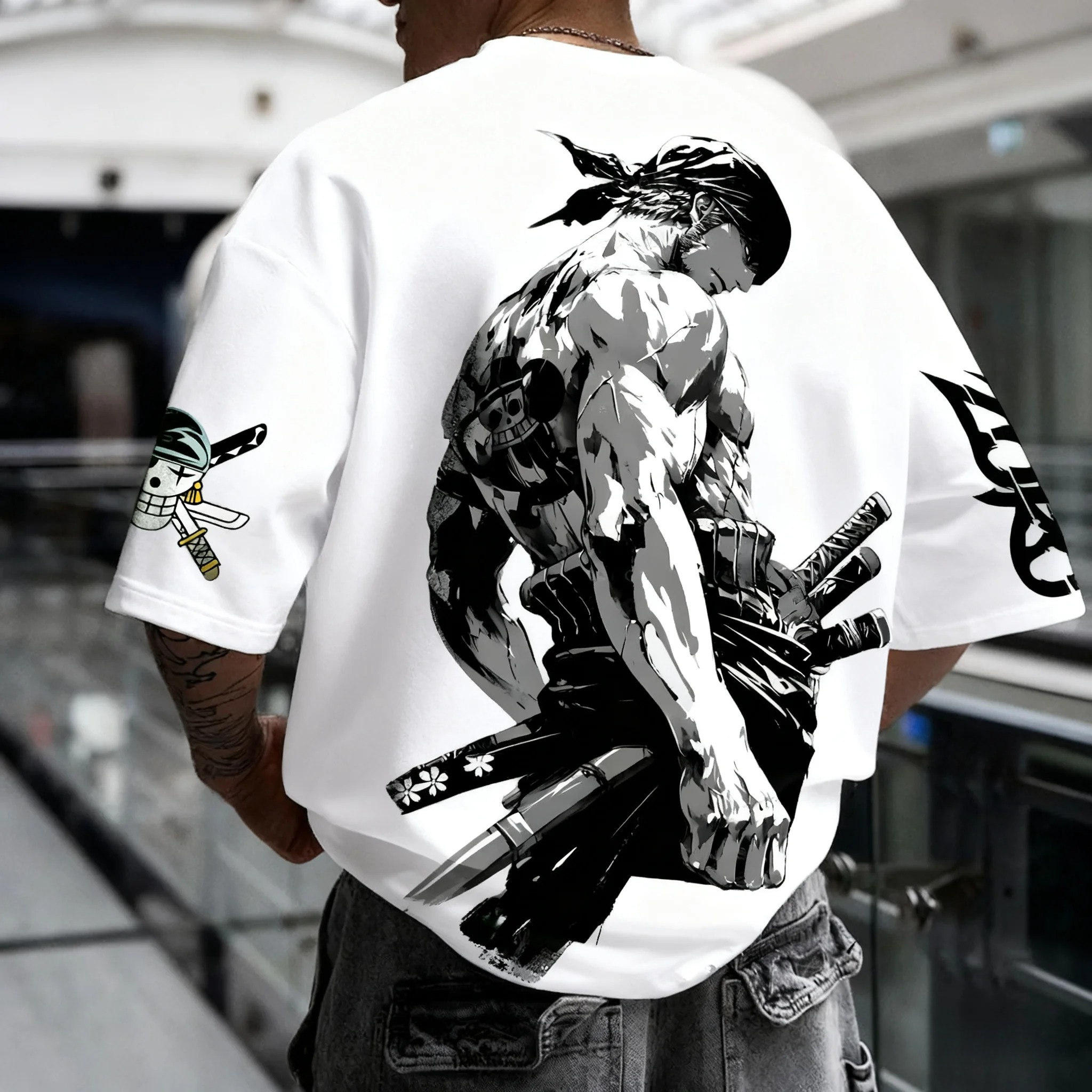 ワンピース日本アニメプリントメンズ Tシャツロロノア・ゾロ少年子供の原宿半袖子供ルフィ Tシャツ服