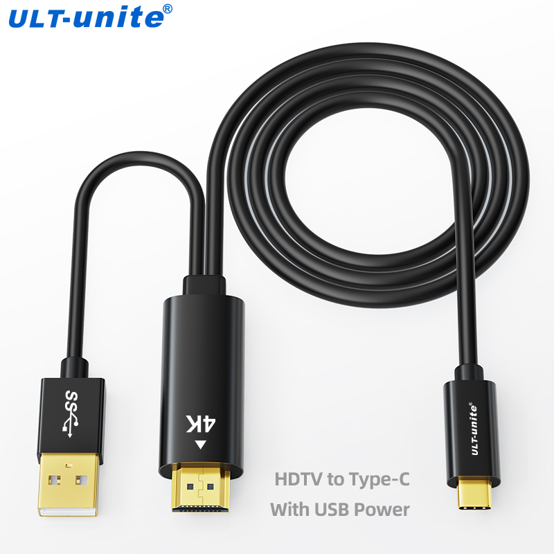 HDMI to USB C ケーブル一方向 4K60Hz HDMI 互換から Type-C コードコンバーター Xreal Nreal Air Steam Deck PS5 モニター用