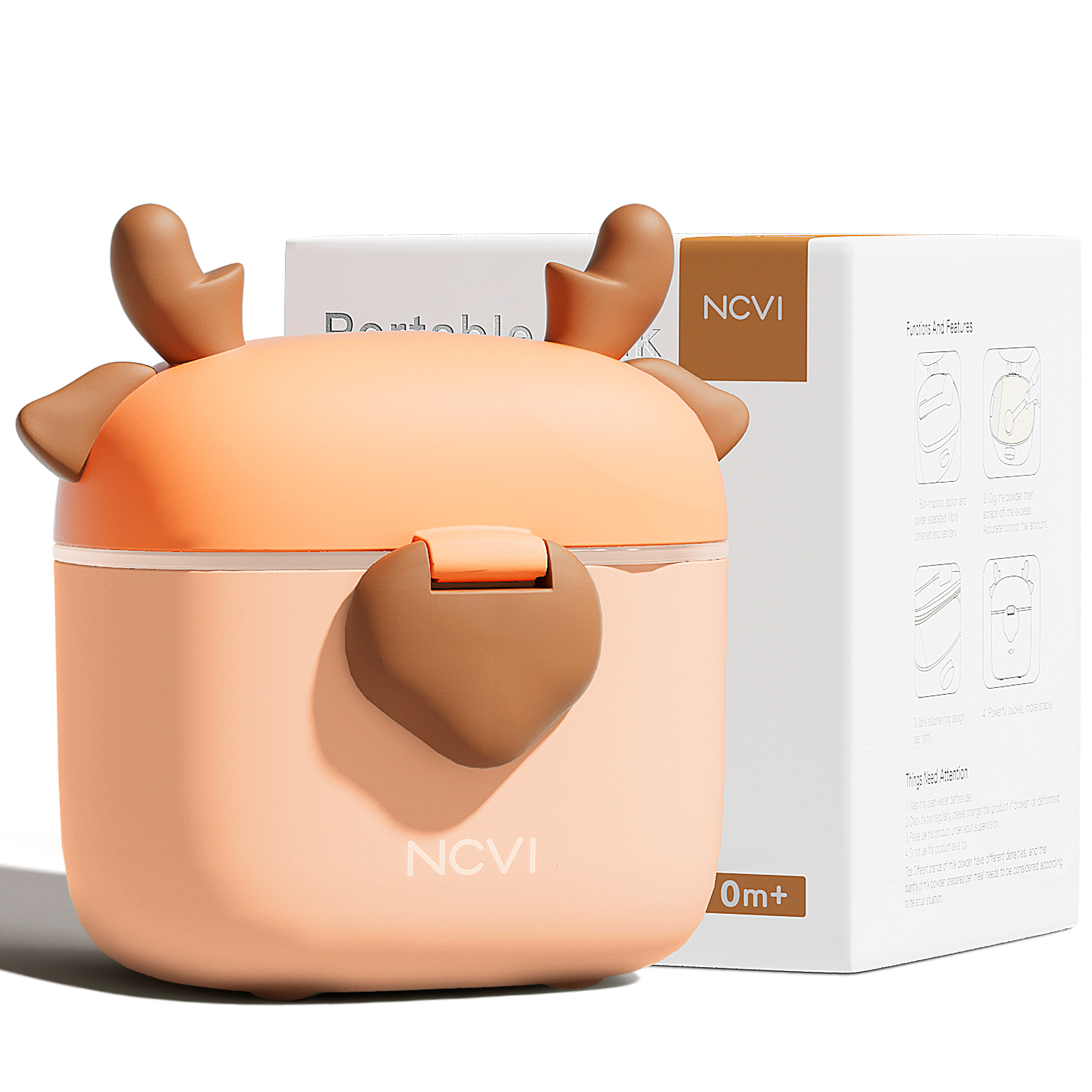 NCVI ポータブル粉ミルクディスペンサー旅行収納ボックス粉ミルクスナックフルーツキャンディ幼児屋外ピクニック給餌用品
