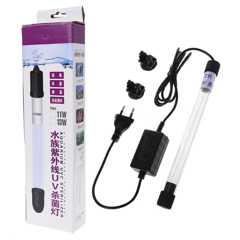 水族館滅菌ライト UV ランプ水槽殺菌剤 UV 消毒水処理清浄器 220V-13W C6UE