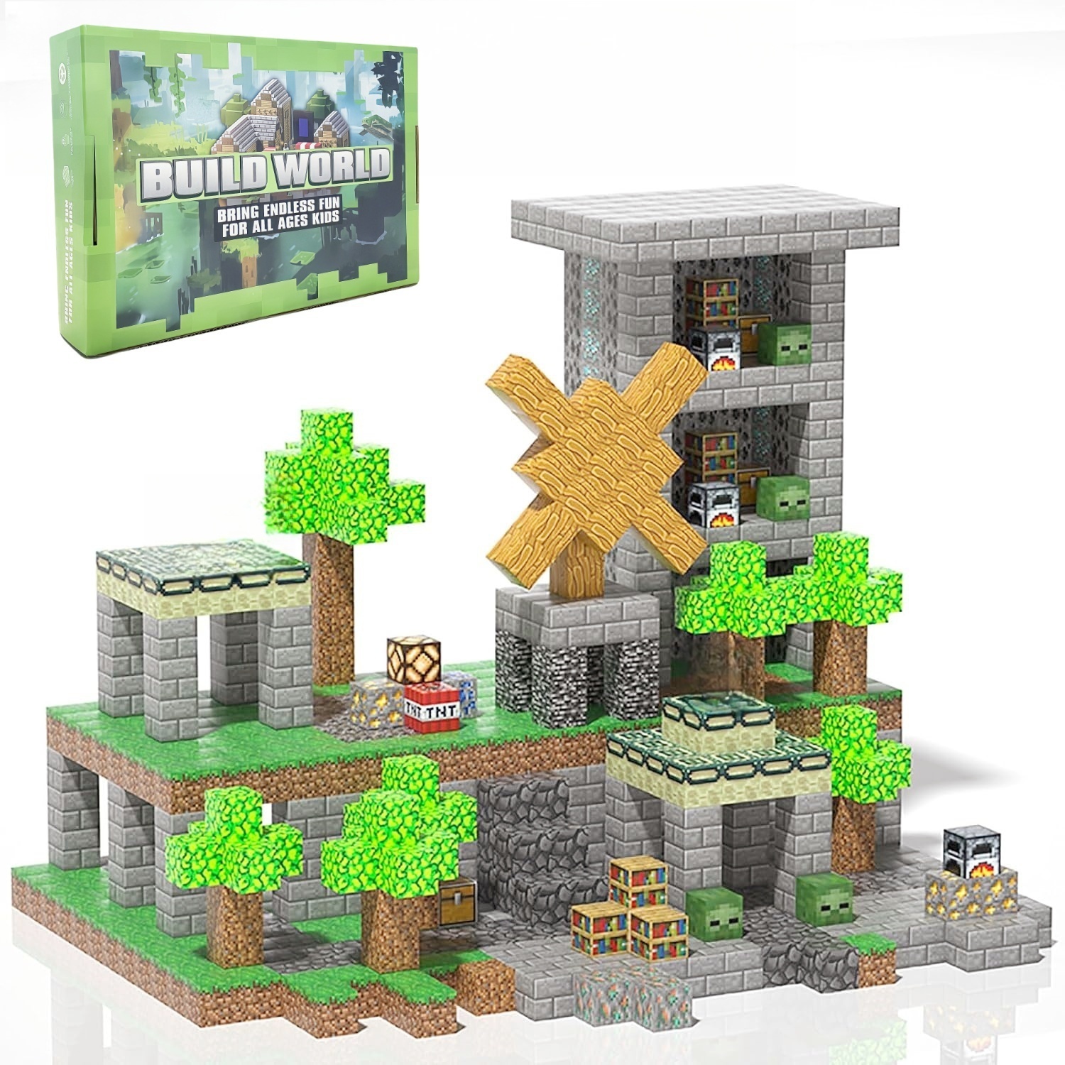 128 個磁気ビルディングブロックマグネットキューブビルド建設スタッキングセット幼児のおもちゃ幹感覚教育ゲームギフト