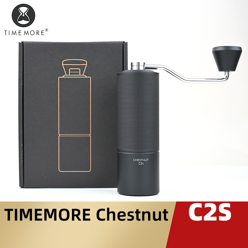 TIMEMORE 栗 C2S 手動コーヒーグラインダー新しいアップグレード統合金属ボディポータブルハンドグラインダー旅行キャンプに最適