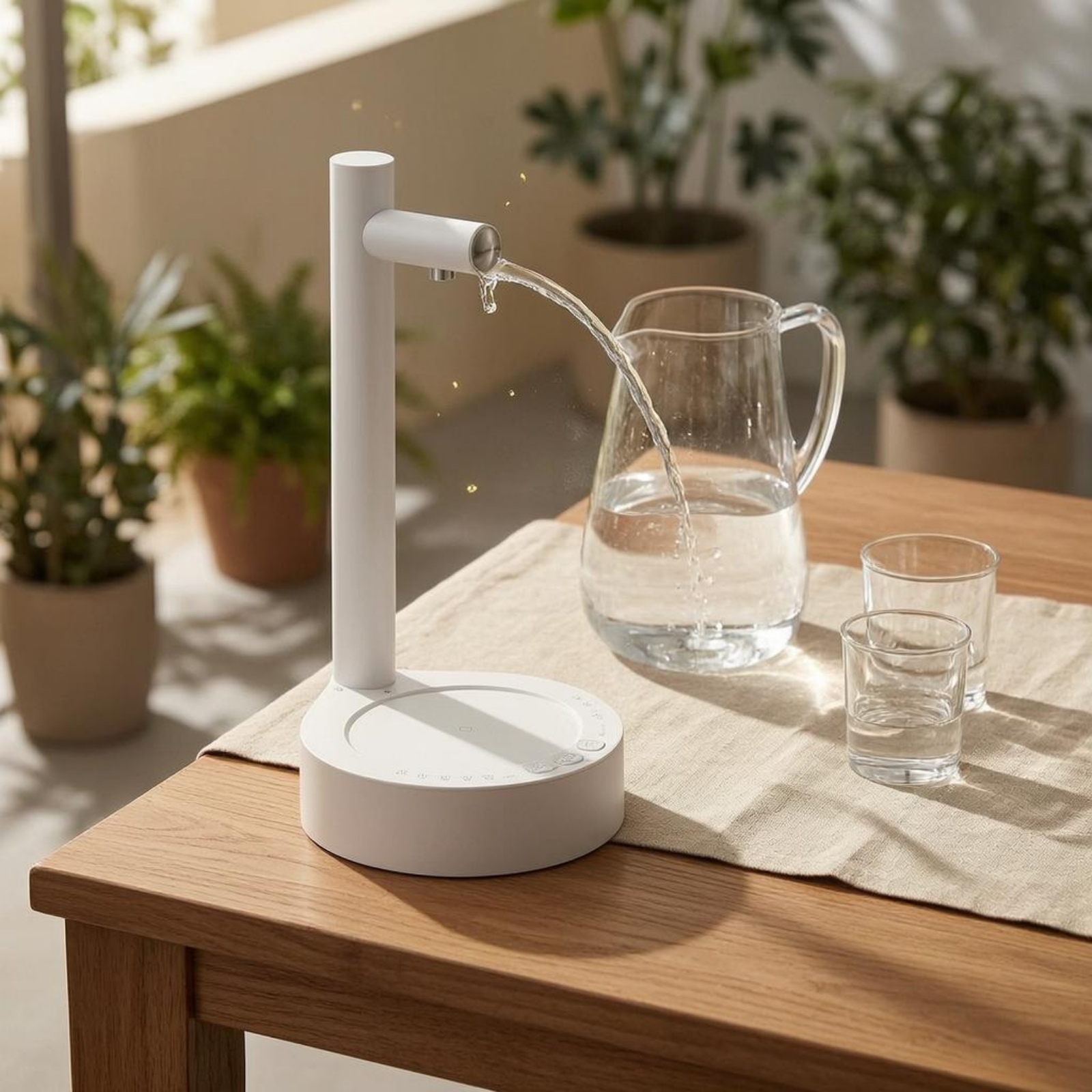 スマート電気ウォーターディスペンサータッチコントロール卓上ウォーターディスペンサー家庭用電化製品ミニマリストサイドスパウト
