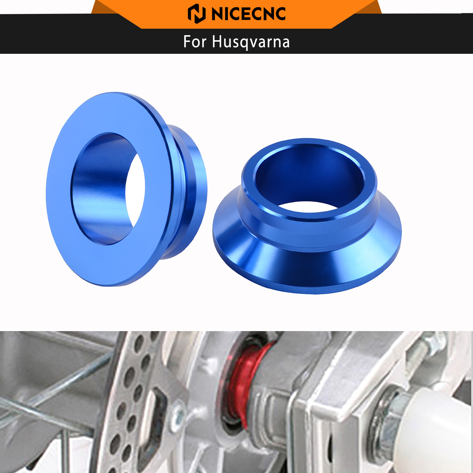 NICECNC 後輪ハブスペーサー ハスクバーナ TC125 TC250 TX300 FC250 FC350 FC450 FX350 FX450 2016-2022 KTM SX 125 SXF 450