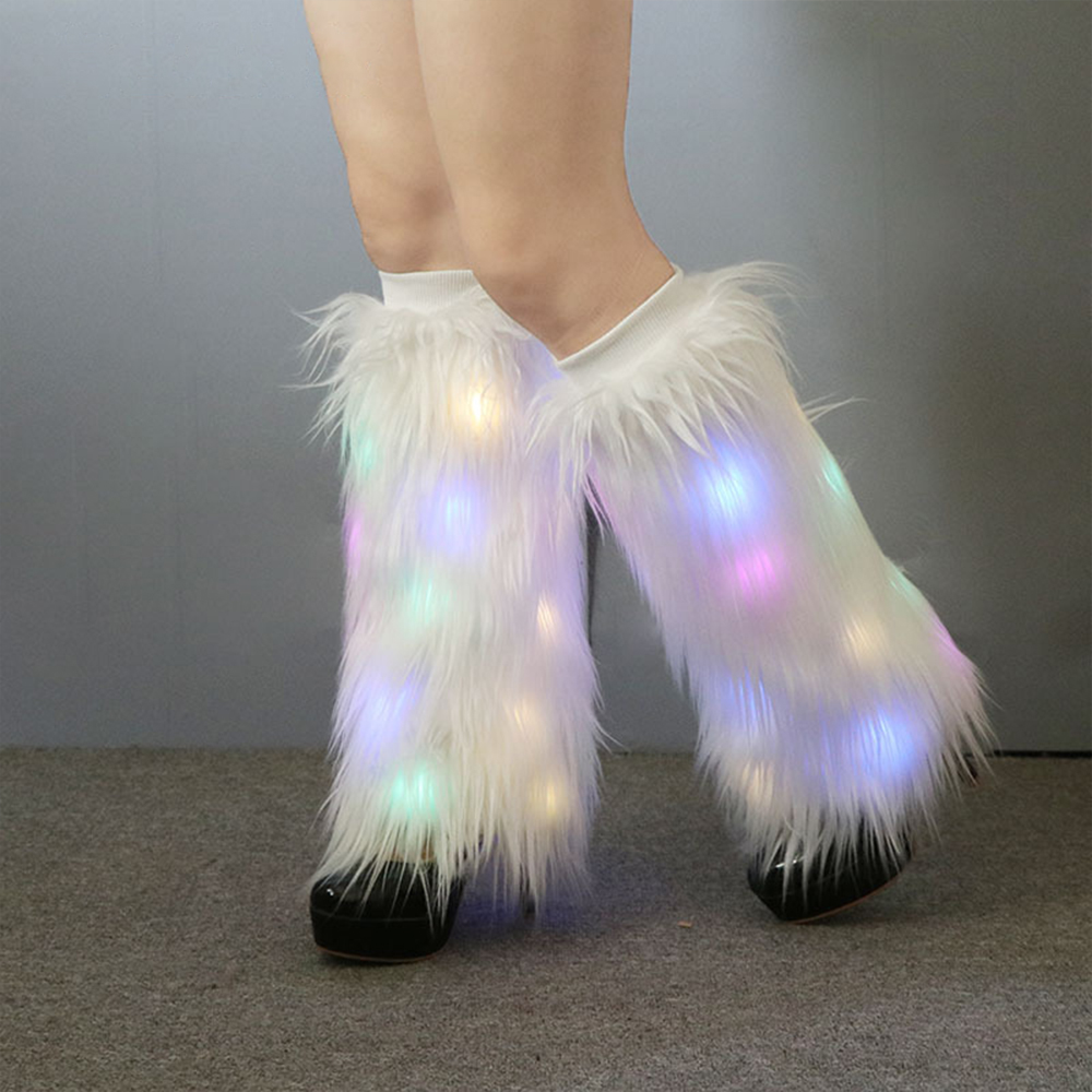 LED レッグウォーマーライトアップラップブーツカバー女性絶賛衣装グローストッキングナイトクラブパーティー服アクセサリートロンダンス着用