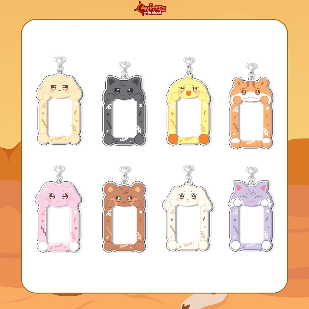 ATEEZ 漫画カード挿入キーホルダー Honjoong Seonghwa Yunho Yeosang San Mingi Wooyoung Jongho フォトカードホルダーキーホルダー
