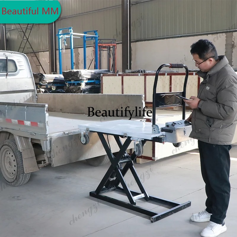 M138 Asmt Hot Selling Electric Hydraulic Iron Folding Legs Lift Table Portable Forklift Solution Material Handling Lifting Loadi