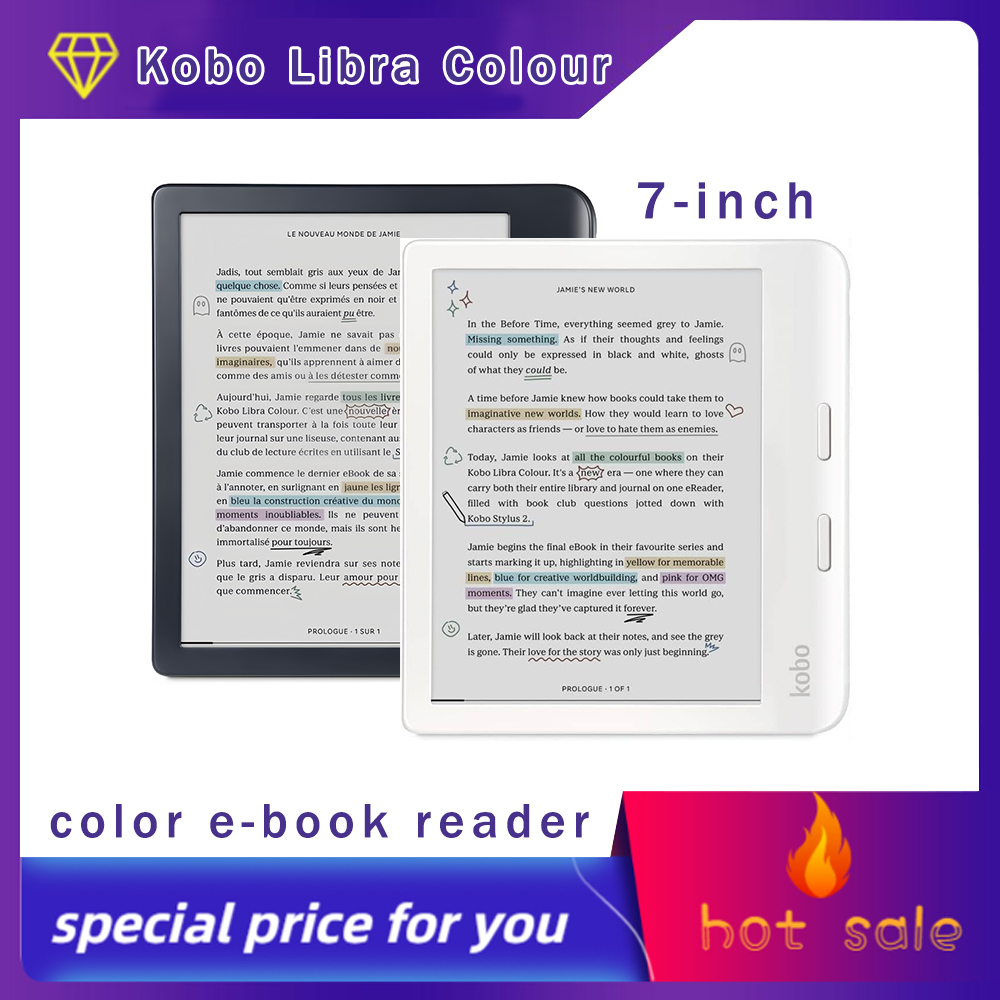 Kobo Libra Color 7 インチ カラー電子書籍リーダー スタイラス対応の防水電子インク タッチスクリーン、米国版
