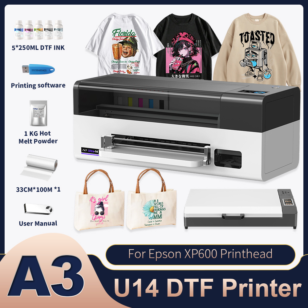 エプソン XP600 用 A3 DTF プリンター A3 DTF 転写印刷機 フィルムに直接印刷 T シャツ あらゆる生地用 A3 DTF プリンター